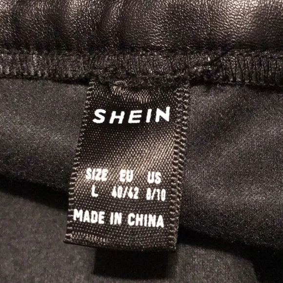 Shein Black Faux Leather Mini Skirt Size Large - Picture 6 of 7